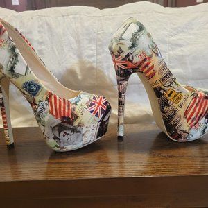 Multi colored heel